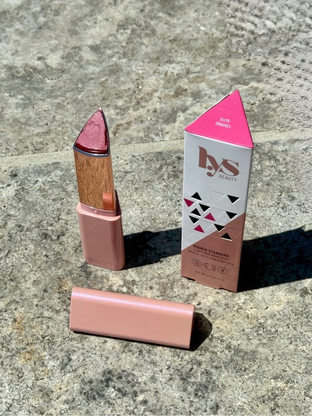 NEW LYS HIGHER STANDARD CREAM GLOW BLUSH STICK ELITE MAUVE
